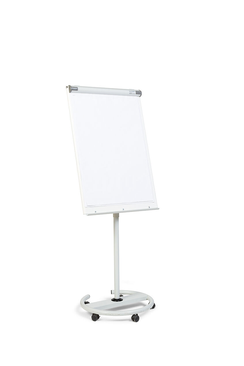 mobiles Flipchart auf Rollen 